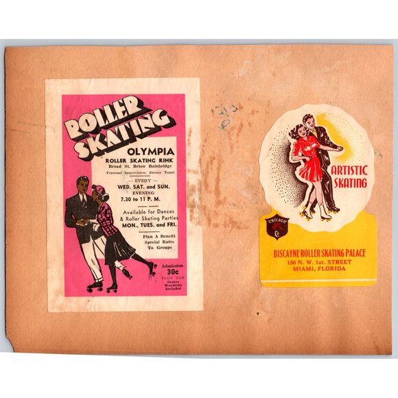 Vintage Roller Skating Rink Lot - Olympia, Carlins, & Biscayne Roller Palace - Picture 1 of 2